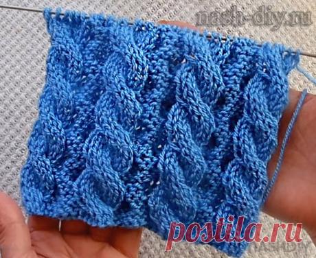Двухсторонний узор спицами из жгутиков