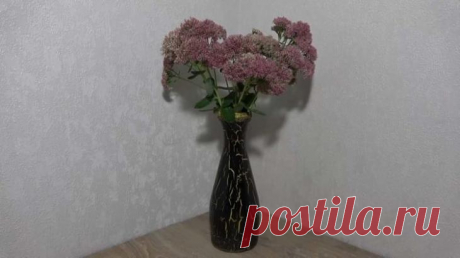 Ваза из старой бутылки