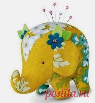 Выкройка игольницы-слоника