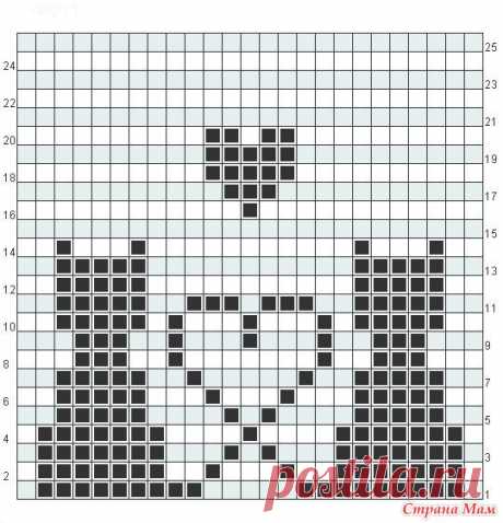 Кошки - очарование моё))) схемки для жаккарда - Вязание - Страна Мам