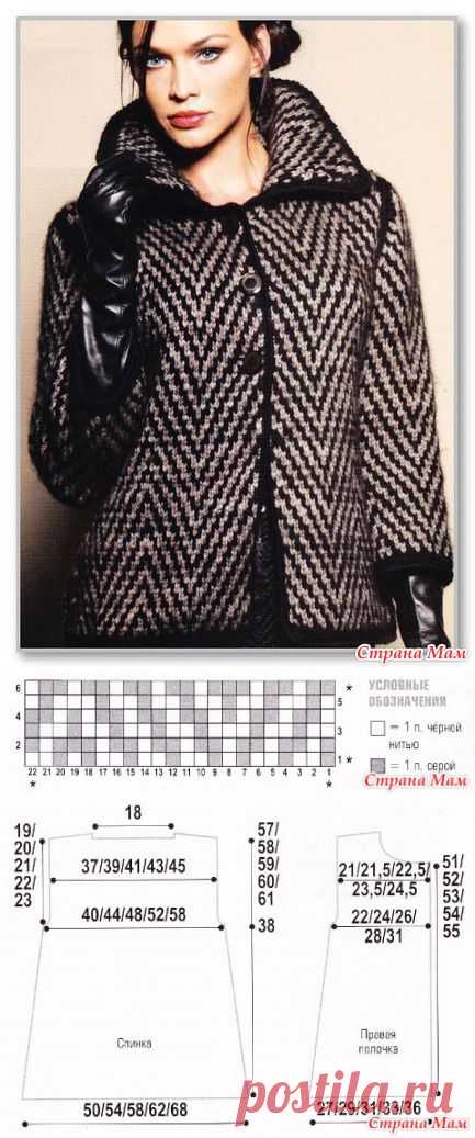 Короткое пальто - Вязание спицами - Страна Мам