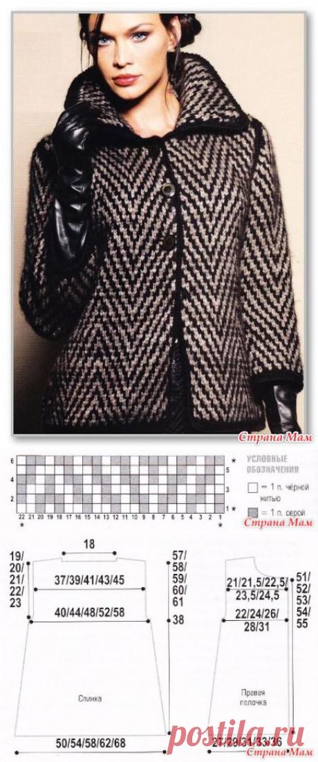 Короткое пальто - Вязание спицами - Страна Мам