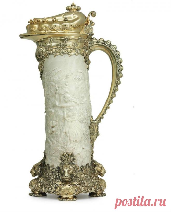 Резьба по кости. Антикварная кружка | Хвастунишка