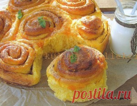 Тыквенные булочки с корицей | Кулинария своими руками