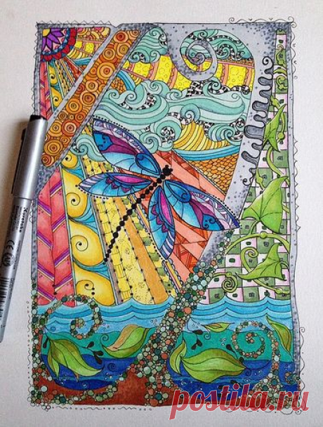 Debbie Antrim приколол(а) это к доске ZENTANGLE ...