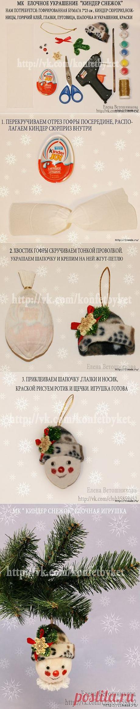 Киндер-снежок на елку.