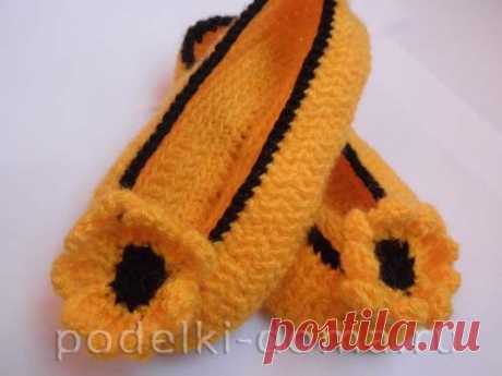 Тапочки, вязаные крючком (со схемой и описанием) | Коробочка идей и мастер-классов