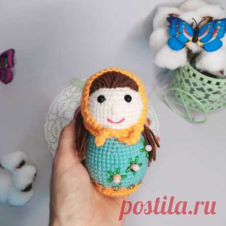 PDF Матрёшка крючком. FREE crochet pattern; Аmigurumi doll patterns. Амигуруми схемы и описания на русском. Вязаные игрушки и поделки своими руками #amimore - матрешка, кукла, куколка.