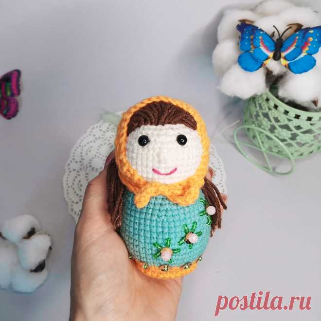 PDF Матрёшка крючком. FREE crochet pattern; Аmigurumi doll patterns. Амигуруми схемы и описания на русском. Вязаные игрушки и поделки своими руками #amimore - матрешка, кукла, куколка.