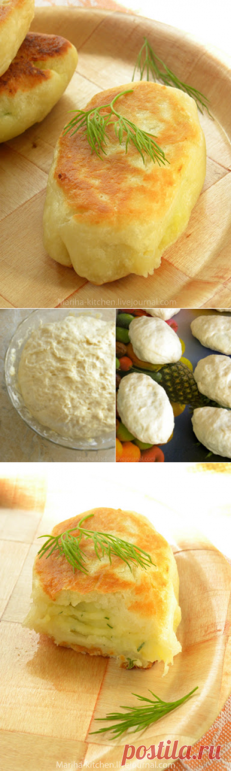 Пирожки с картофелем, луком и пармезаном - Home is in the kitchen