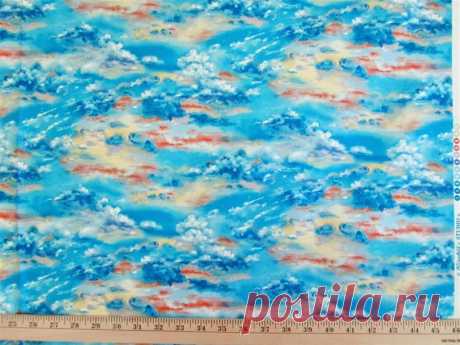 Sea Quilts Landscape Medley Nature / Outdoors Sky Elizabeth's Studio #3281 - Quilting & Sewing Fabric