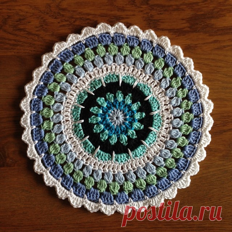 Sunday crochet 💙 #crochetmandala 💙