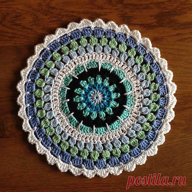 Sunday crochet 💙 #crochetmandala 💙