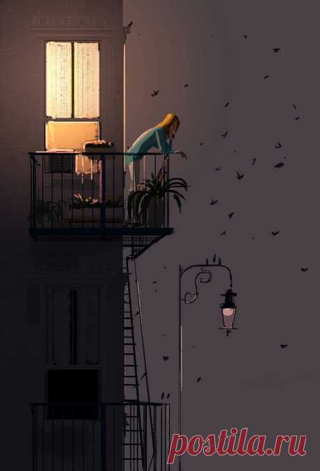 Волшебство ночи... Художник Паскаль Кэмпион (Pascal Campion).