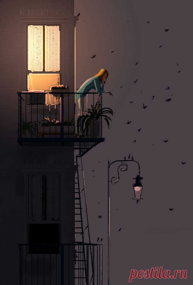Волшебство ночи... Художник Паскаль Кэмпион (Pascal Campion).