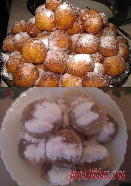 Рецепт - творожные пончики