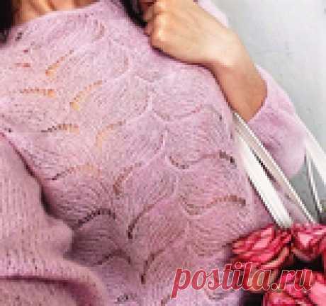 Джемпер-оверсайз ложной косой английской резинкой