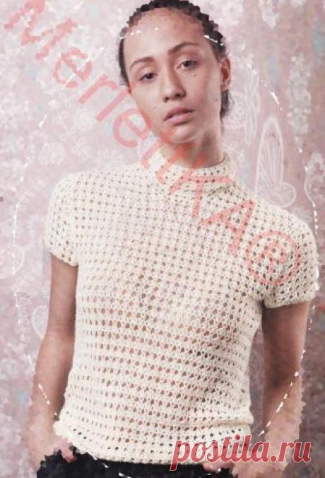 ЛЕТНИЙ ПУЛОВЕР С ВОРОТНИКОМ СТОЙКА ☼ ВЯЗАНИЕ КРЮЧКОМ / Всё из мира рукоделия (изучаю и делюсь различными техниками и видами рукоделия)