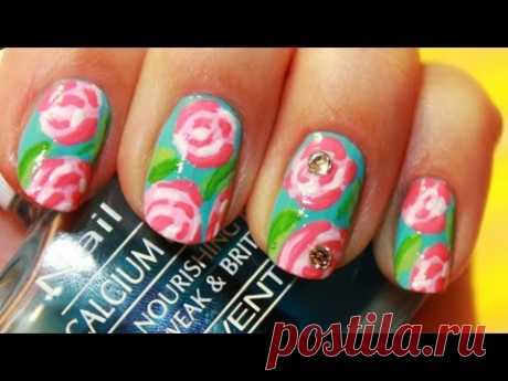 Маникюр "ВЕСЕННЯЯ РОЗА" | Nail Art - Spring rose