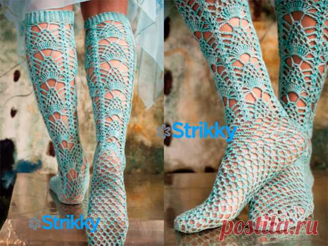 Невероятно красивые гольфы от Shiri Mor, Vogue Knitting с узором 