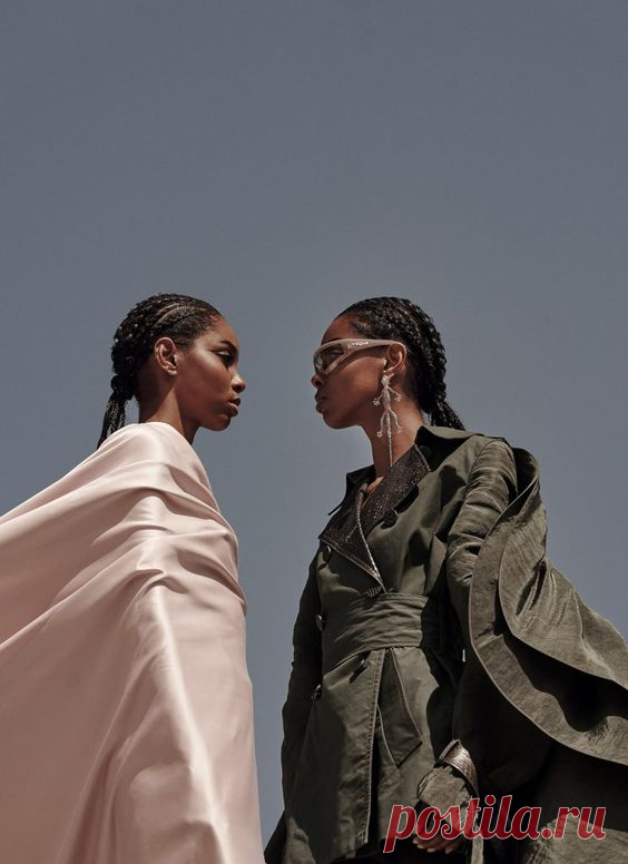 Photography: DeMarcus Allen. Styled by: Simon Gensowski. Hair by: Olivier Henry. Makeup: Elsa Olson. Stylist Assistant: Pauline Robin-Boniface. Model: Rayane Brown.