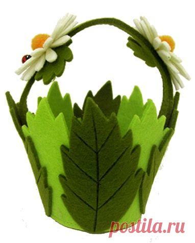 Декоративні пасхальні кошики з фетру | Ідеї декору