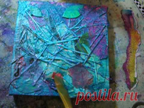 &quot;Table Scraps&quot; Mixed Media Canvas