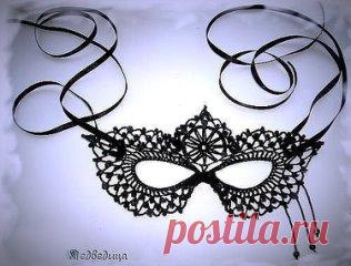Карнавальная маска крючком