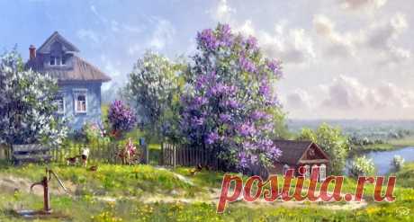 Окно моё распахнуто и так легко дышать... Художник Жданов Владимир.