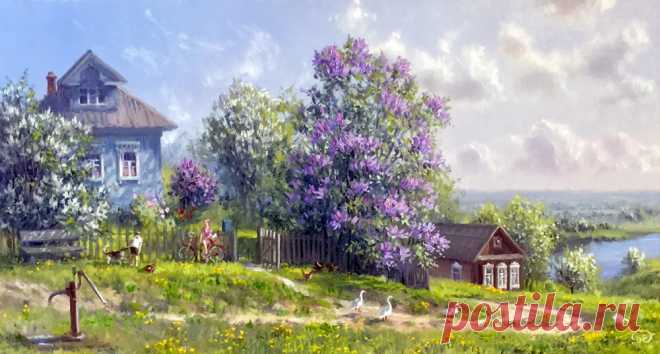 Окно моё распахнуто и так легко дышать... Художник Жданов Владимир.