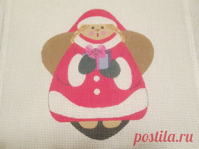 Santa Angel-Igc-Needlepoint Canvas • $4.95 SANTA ANGEL-IGC-NEEDLEPOINT CANVAS - $4.95. Angel needlepoint canvas by IGC. 18 mesh. Image size 4 1/2