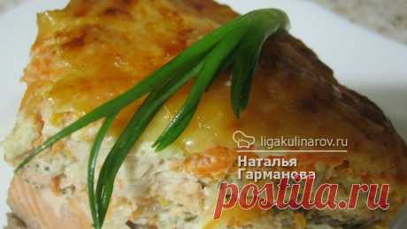 Кета запеченная с овощами - рецепт пошаговый с фото