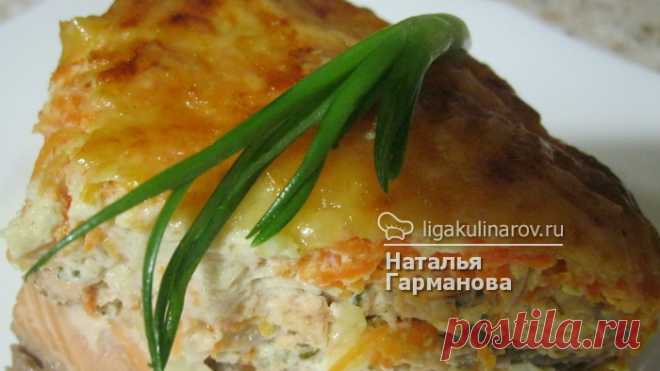 Кета запеченная с овощами - рецепт пошаговый с фото