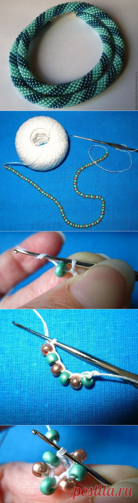Бисерный жгут вязанный крючком &amp;mdash; Сделай сам, идеи для творчества - DIY Ideas