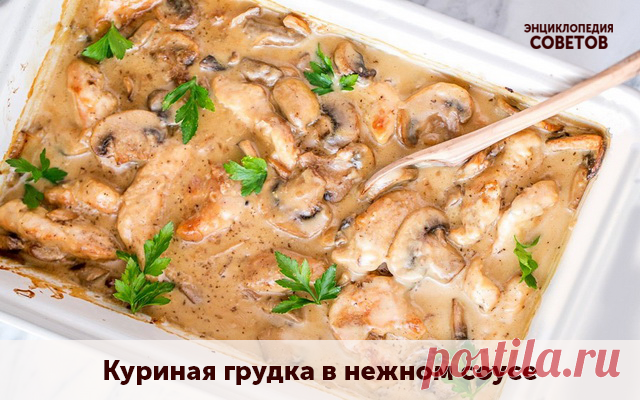 СЕГОДНЯ ГОТОВИМ КУРИНУЮ ГРУДКУ В НЕЖНОМ СОУСЕ