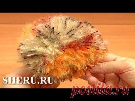 Make Yarn Pompom Урок 12 часть 2 из 8 Как сделать помпон
