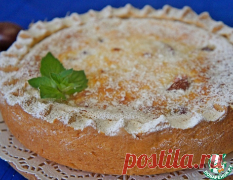 Сливовый пирог со сметанной заливкой – кулинарный рецепт