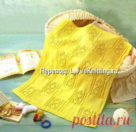 Ажурное одеяло для малыша | Loveknitting.ru