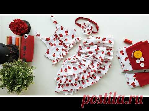 DIY - How to stitch Ruffle Skirt Baby/Kids (Easy Sew for beginners)