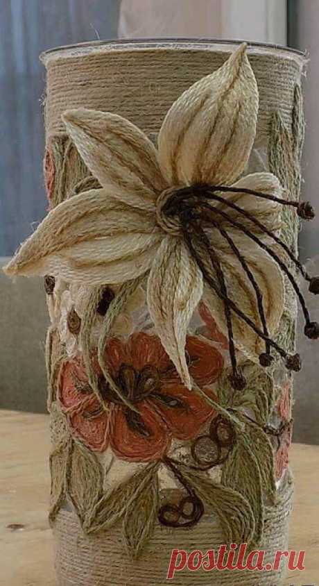 Как сделать цветы и листья, веревочки для украшения в деревенском стиле