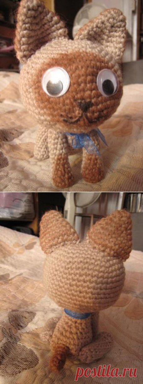 Вязание для детей - Вязание игрушек Котенок Гав » Вязание крючком - схемы, видео, уроки