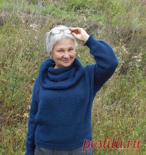 Свитер с воротником-капюшоном | | Что придумала - то связала