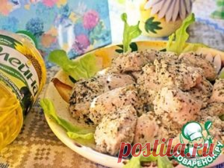 Курица в кефире с базиликом - кулинарный рецепт