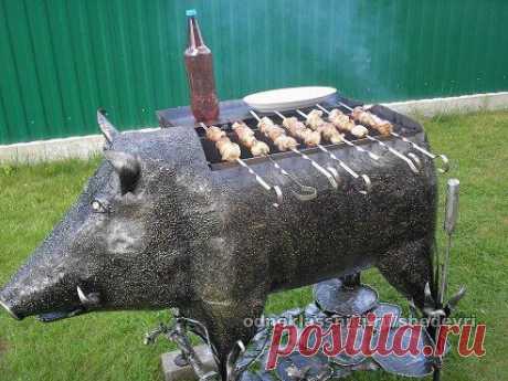 Очень оригинальный мангал.
