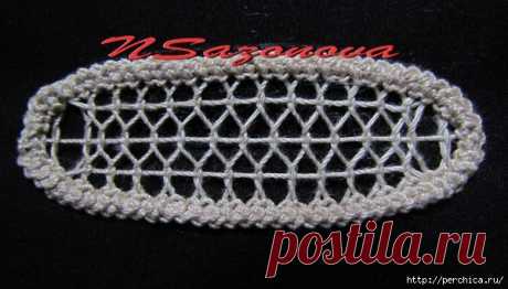 Переплетенные столбики в румынском кружеве - мк