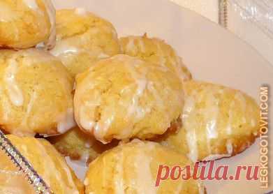 Рецепт: Кокосового печенья с глазурью - Из сдобного теста - Выпечка и десерты - Готовить легко!