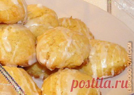 Рецепт: Кокосового печенья с глазурью - Из сдобного теста - Выпечка и десерты - Готовить легко!