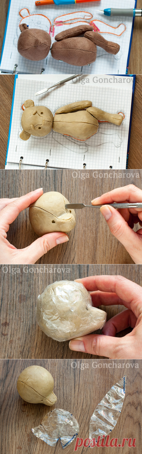 Creations by Olga Goncharova: Мастер-класс: Выкройка мишки тедди с нуля / How to make a teddy bear pattern from scratch