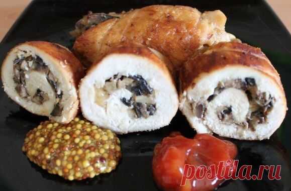 Куриные рулетики с грибами и сыром - Home-Cook.Net