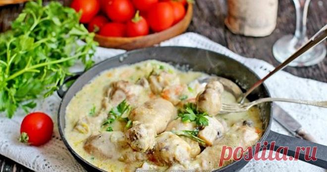 Фрикасе из курицы – очень вкусное горячее блюдо к любому гарниру!